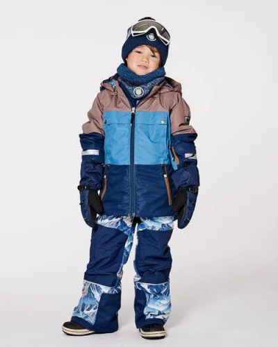 Deux Par Deux Boy Two-piece Teknik Snowsuit In Multi