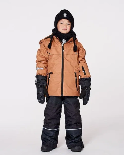 Deux Par Deux Boy Two-piece Teknik Snowsuit In Black