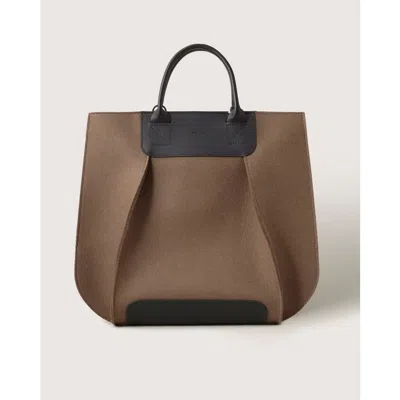 Graf & Lantz Graf Lantz Frankie Merino Wool Tote In Brown