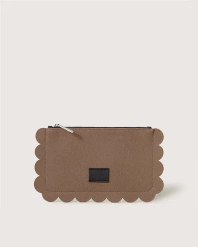 Graf & Lantz Graf Lantz Deco Edge Merino Wool Pouch In Brown