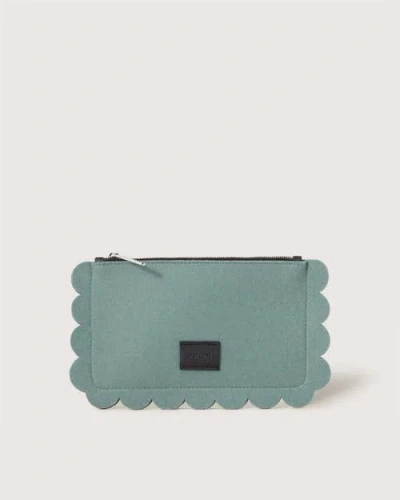 Graf & Lantz Graf Lantz Deco Edge Merino Wool Pouch In Green