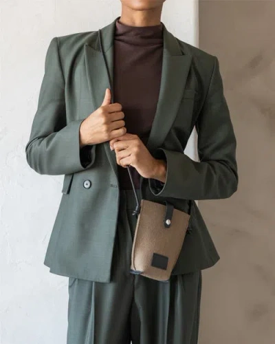 Graf & Lantz Graf Lantz Hana Merino Wool Phone Crossbody In Brown