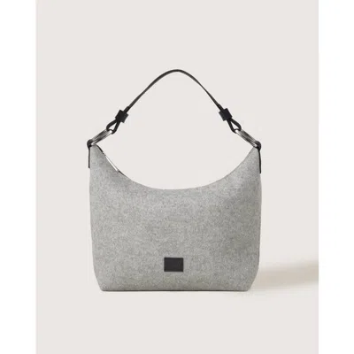 Graf & Lantz Graf Lantz Hana Merino Wool Hobo Bag In Gray