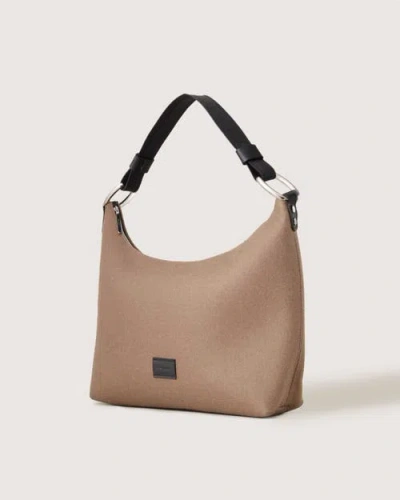 Graf & Lantz Graf Lantz Hana Merino Wool Hobo Bag In Brown