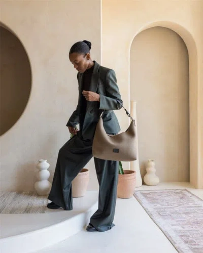 Graf & Lantz Graf Lantz Hana Merino Wool Hobo Bag In Brown