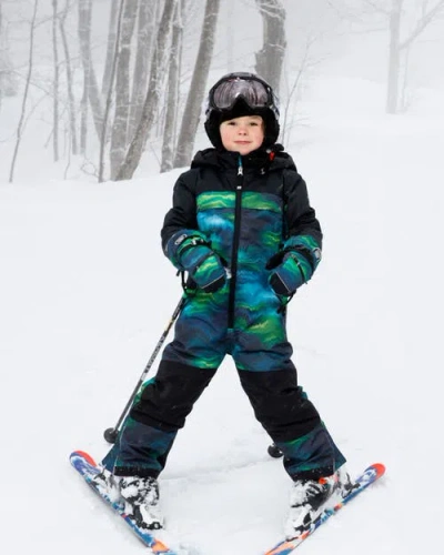 Deux Par Deux Boy One-piece Teknik Snowsuit In Multi