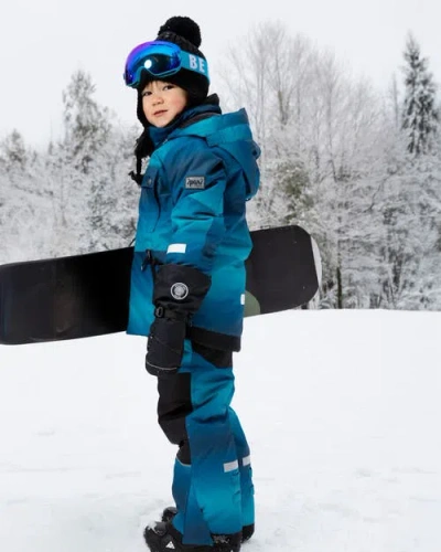Deux Par Deux Boy Two-piece Teknik Snowsuit In Blue
