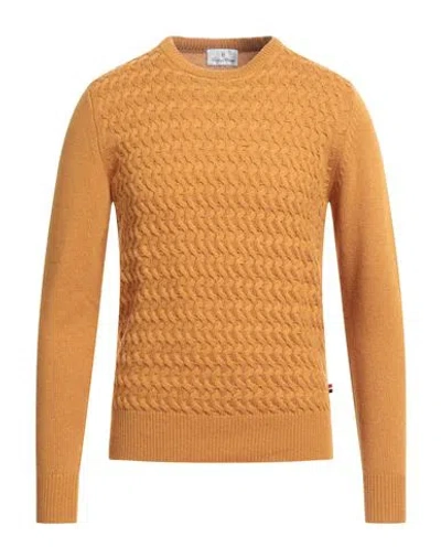Conte Of Florence Man Sweater Marigold Size Xxl Polyamide, Viscose, Wool, Cashmere In Yellow