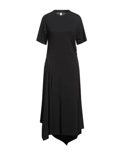 Tensione In Woman Maxi Dress Black Size S Cotton, Lycra In Black