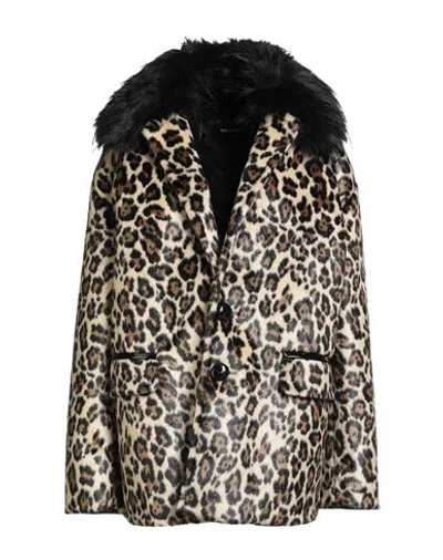 Dsquared2 Woman Coat Cream Size 6 Modacrylic, Polyester, Viscose, Polyurethane In White