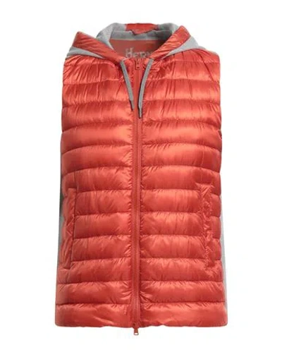 Herno Man Puffer Orange Size 44 Polyamide, Polyester, Cotton In Orange