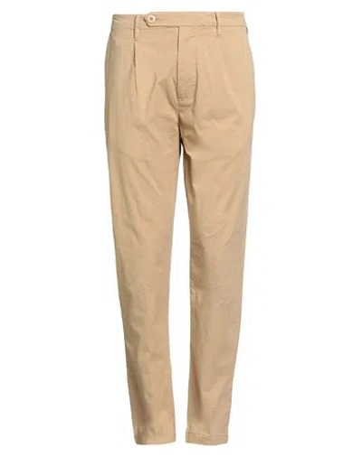 Guess Man Pants Beige Size 31w-30l Cotton, Elastane In Nude
