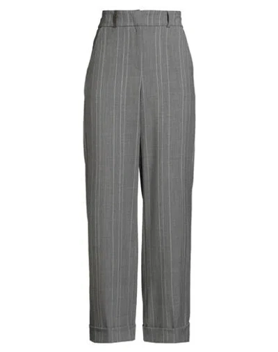 Peserico Woman Pants Grey Size 12 Virgin Wool, Elastane, Polyester In Gray