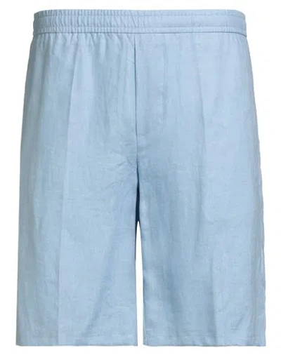 Liu •jo Man Man Shorts & Bermuda Shorts Light Blue Size 40 Linen In Blue
