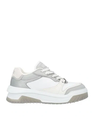 Versace Odyssey Grey Cotton Sneaker In Gray