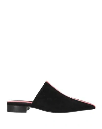 Ferragamo Patent Stripe Leather Mule In Black