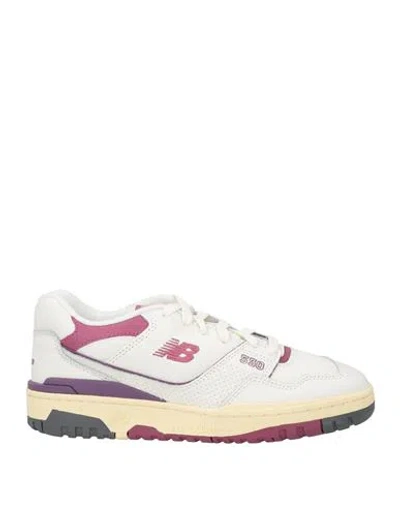 New Balance Man Sneakers Purple Size 9 Leather In Purple