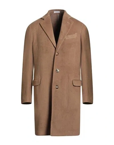 Boglioli Man Coat Camel Size 40 Cashmere In Brown
