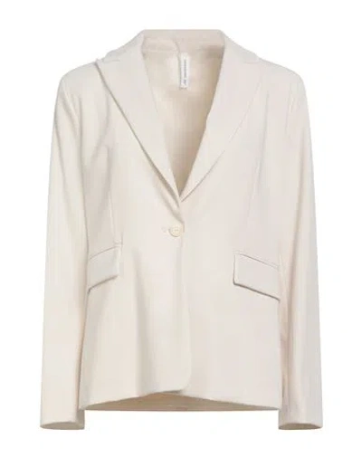 Tensione In Woman Blazer Cream Size M Polyester, Viscose, Wool, Elastane In White