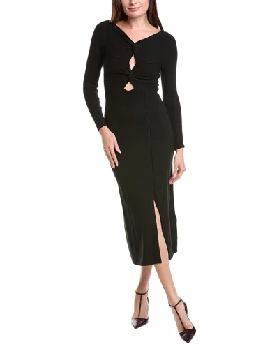 Sandro Wool & Cashmere-blend Sweaterdress In Black