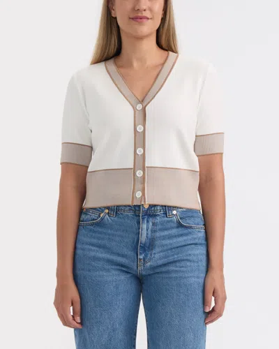 Ellen Tracy V-neck Sweater In Multi
