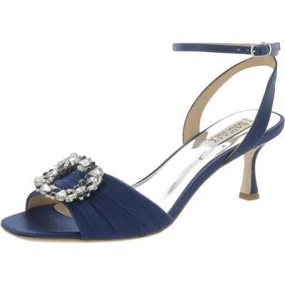 Badgley Mischka Nimah Womens Buckle Ankle Strap Heels In Multi
