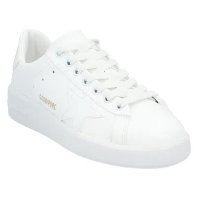 Golden Goose White Stardan Leather Sneakers With Star Motif In White