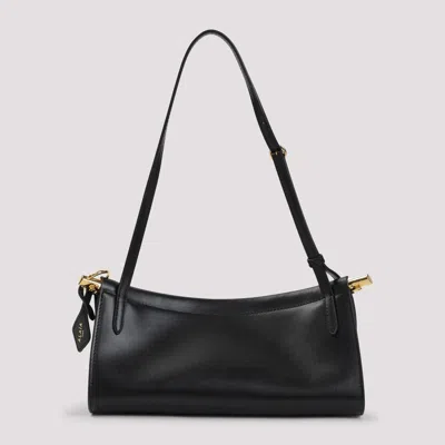 Alaïa Le Click Small Shoulder Bag In Glossy Leather In Black