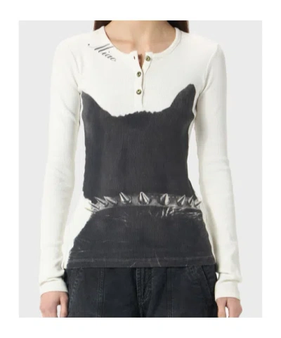 Blumarine Printed Jersey T-shirt In White