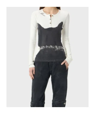 Blumarine Printed Jersey T-shirt In White