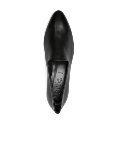 Aeyde Gabby Block Heel Round Toe Pumps In Black