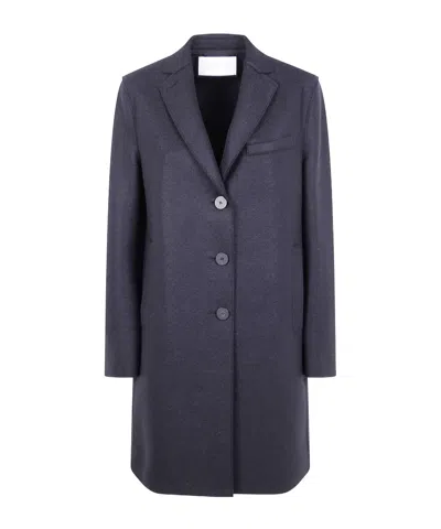 Harris Wharf London Button-fastening Wool Coat In Blue