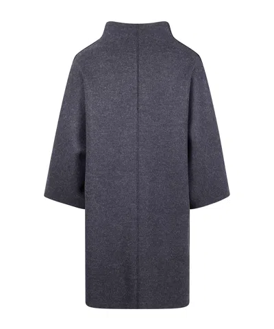 Harris Wharf London Mantle High-neck Half-sleeve Coat In Black