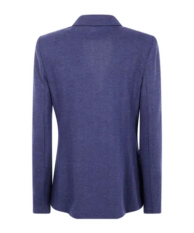 Harris Wharf London Herringbone Double-breasted Jacket In Black