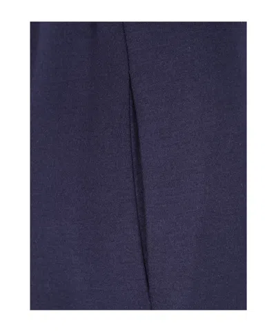 Harris Wharf London Wide-leg Wool Trousers In Blue