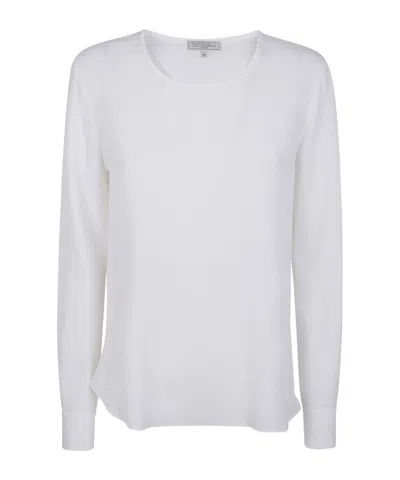 Antonelli Crew-neck Silk T-shirt In Gray