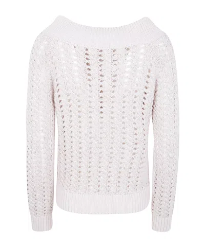 D Exterior D.exterior Braid Crystals Boatneck Sweater In Multi