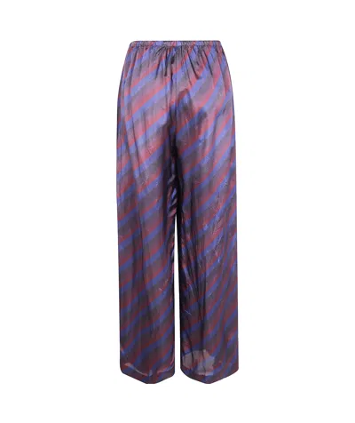 Dries Van Noten "puvis Bis Long 2256" Stripe Printed Trousers In Multi