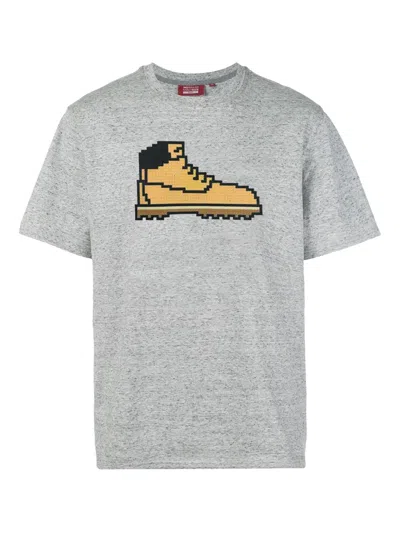 Mostly Heard Rarely Seen 8-bit Boot T-shirt In Gray