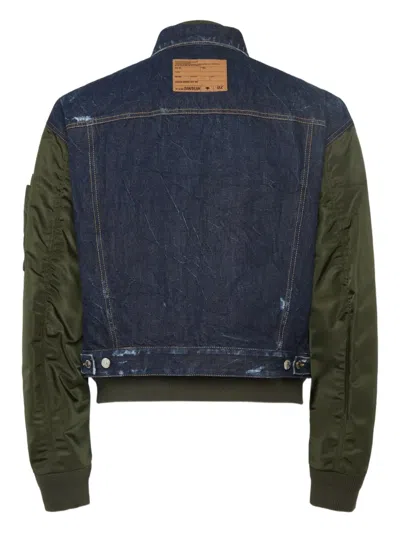 Dsquared2 Aviator Hybrid Bomber Navy Blue In Multi