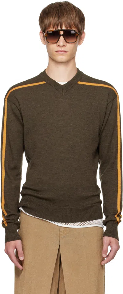 Gimaguas Brown Sport Sweater In Brown