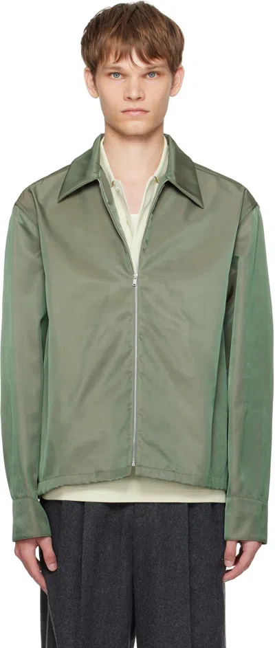 Jil Sander Zip Jacket In Green
