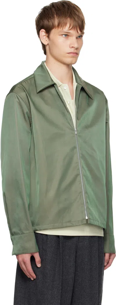 Jil Sander Zip Jacket In Green