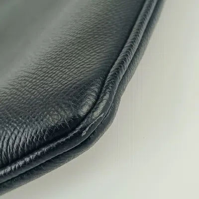 Pre-owned Balenciaga Black White Leather Clutch Bag Pouch ()