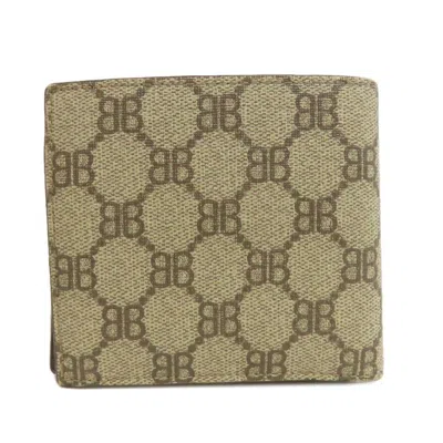 Pre-owned Balenciaga Brown Pvc Wallet (bi-fold) ()