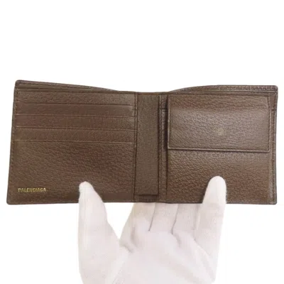 Pre-owned Balenciaga Brown Pvc Wallet (bi-fold) ()
