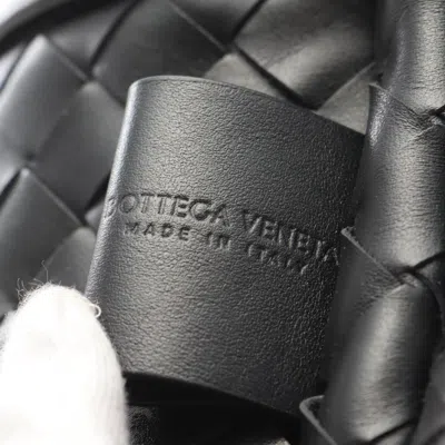 Bottega Veneta Black Leather Backpack