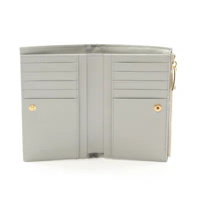 Pre-owned Bottega Veneta Intrecciato Gray Intrecciato Wallet (bi-fold) ()