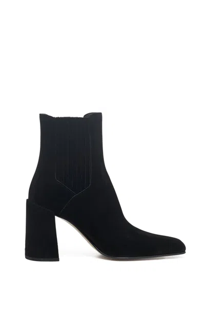 Gabriela Hearst Luke High Heel Ankle Boot In Black Suede In Black