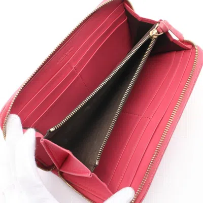 Pre-owned Bottega Veneta Pink Leather Long Wallet (bi-fold) ()
